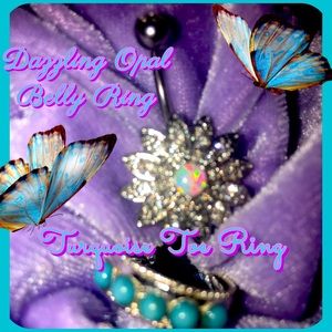 🔮Opal Belly Ring & Turquoise Toe Ring🔮